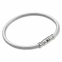 Twisty Key Ring: 1 1/2 in Key Ring Dia, Metal, Clear, 5 PK (MPN 8111005)
