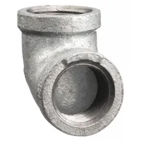 ANVIL Metal Pipe Elbow: 90° Elbow, 300 psi @ 150° F, 1/4 in x 1/4 in, Malleable Iron, Made in USA (MPN 0311000400)