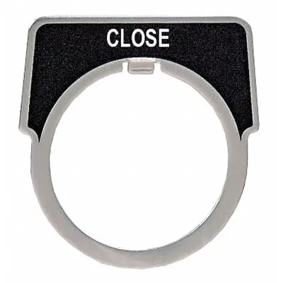 SCHNEIDER Legend Plate: 30 mm Panel Mounting Size, Half-Round - Push-Button Rings & Plates