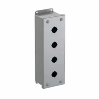 HAMMOND Push Button Enclosure: 22mm, 4 Holes, Carbon Steel, NEMA 12/13 (MPN 1435MD)