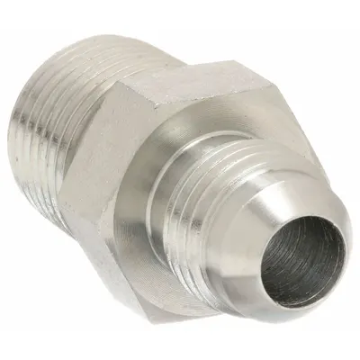 AEROQUIP Hydraulic Hose Adapter: 1/4 in x 1/4 in Fitting Size, Male x Male, NPTF x JIC - NPTF-to-JIC Steel Hydraulic Hose Adapters