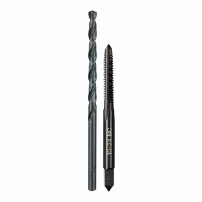 MILWAUKEE Plug Tap and Drill Bit: 2 Pc, #10-24 Tap - Drill Bit & Hand Tap Sets