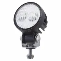 Round LED floodlight with a 3-inch overall diameter, black housing, and Deutsch electrical connection. Suitable for vehicle lighting in industrial, agricultural, and heavy-equipment applications