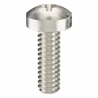 Machine Screw: M1.6x0.35 Thread Size, 5 mm Lg, 316, Stainless Steel, Plain, Pan, Phillips, 50 PK (MPN ZSCRW-425)
