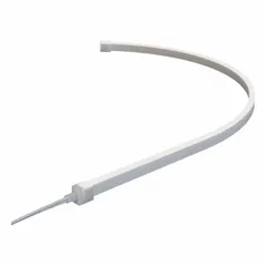 This 39-inch flexible linear light mounting channel features a side-bend profile for curved or angled runs. It is used to mount and protect tape and linear lights in architectural, commercial, and industrial installations such as coves, display cases, and signage.