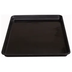 Electrostatic discharge conductive tray in black, measuring 17 3/4 in x 11 3/4 in x 1 in. Used for handling and storing electronic components in static-sensitive environments during assembly, inspection, or transport.