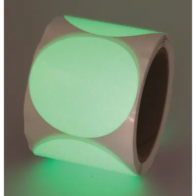INCOM MANUFACTURING Floor Marking Tape: Circle, Solid, White, No Legend, 3 in x 3 in, 16 mil Tape Thick - Circle-Shaped Floor Marking Tape