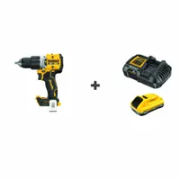 DEWALT Cordless Hammer Drill Kit: 20V DC, Compact, 1/2 in Chuck, 1/2 in Concrete Capacity, 2 Speeds (MPN DCD806B/DCB2104C)