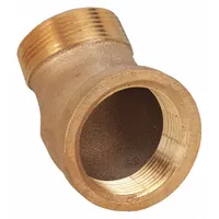 This 45° low-pressure threaded pipe fitting connects male NPT to female NPT threads, allowing a change in flow direction in piping systems. With a maximum operating pressure of 200 psi, it is suitable for industrial applications such as machining, pneumatics, and material handling