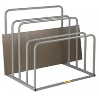 LITTLE GIANT Vertical Sheet Storage Rack: 4 Bays, 48 in x 36 in x 44 in, Gray (MPN SR-3648)