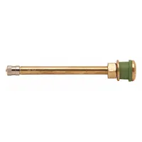 This HALTEC tire valve stem is a clamp-in type with a straight brass body and a 180° valve stem angle. It features a 0.305-32 thread size and meets TR573 standards. Designed for heavy-duty applications such as cement trucks, it provides a corrosion-resistant seal for standard bore valve sizes