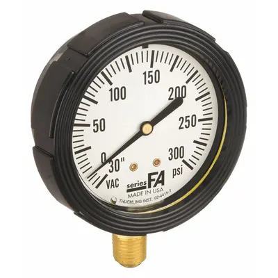 SPAN LFS-210 Compound Gauge with Internal Seal - Dial Pressure Gauges with Freeze- & Clog-Resistant Internal Seal