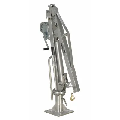 VESTIL Jib Crane: Steel, Manual, 1,000 lb Max. Load Capacity, 0 in to 7.2 ft - Steel Davit Crane Kits with Bases
