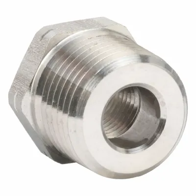 LEGRIS Metal Pipe Straight: Straight, 1/4 in x 1/2 in, Female NPT Threaded x Male x NPT Threaded - High Pressure Precision Pipe Fittings