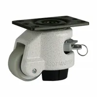 FOOT MASTER Plate Caster: Polyurethane Tread, 50 mm Wheel Dia, 82 mm Mounting Ht, Medium Duty (MPN GDR-60-F-HUP-PUS)