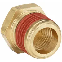 PARKER Metal Pipe Straight: Straight, 3/8 in x 1/4 in, Male NPT Threaded x Female NPT Threaded (MPN VS209P-6-4)