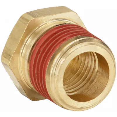 PARKER Metal Pipe Straight: Straight, 3/8 in x 1/4 in - Threaded High-Pressure Pipe Fittings with Sealant