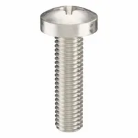 Machine Screw: M8x1.25 Thread Size, 30 mm Lg, 316, Stainless Steel, Plain, Pan, Phillips, 5 PK (MPN ZSCRW-512)