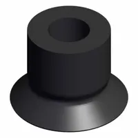 SMC Flat Pad: Flat, w/o Adapter, 5 mm Pad Dia, NBR, Black, 50, 4 mm Pad Ht, ZP2 (MPN ZP2-B05MUN)