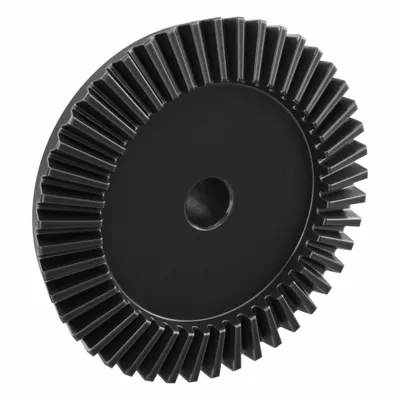 KHK GEARS Bevel Gear: Straight, Gear Ratio 3, Module m 2, 45 Teeth, Black Oxide-Coated Steel - Straight Teeth Metric Bevel Gears & Pinions