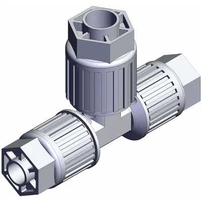 SMC LQ3T4A-R9 PFA Compression Tube Fitting, 3/8 in OD x 1/2 in OD x 3/8 in OD - PFA Compression Tube Fittings