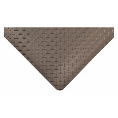 NOTRAX Antifatigue Mat: Diamond Plate, 2 ft x 5 ft, 9/16 in Thick, Black - Wear-Resistant Antifatigue Mats