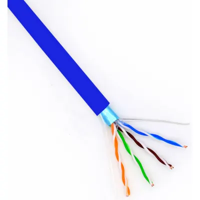 TRIPLETT Data Cable: 1,000 ft Cable Lg, 24 AWG, Commercial, Blue, PVC, CAT5-1000BL - Category 6A Cable