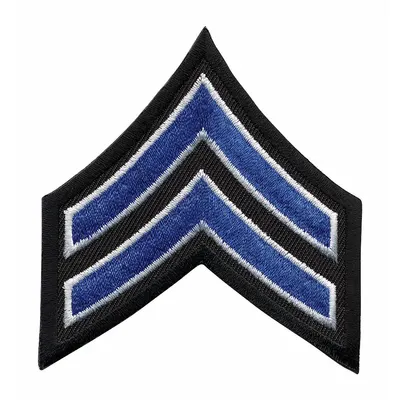 HEROS PRIDE Embroidered Patch: CPL, 3 in, Black, Polyester/Rayon, Rank Insignia - Embroidered Insignia