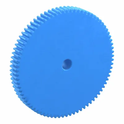 KHK GEARS Machined Spur Gear: Module m 1.5, 80 Teeth, 12 mm Bore Dia, Nylon, 20° Pressure Angle - Metric Spur Gears with Standard Hub