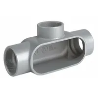 Conduit Outlet Body: Iron, 2 1/2 in Trade Size, T Body, 134 cu in Body Capacity, Threaded Hub (MPN T77)