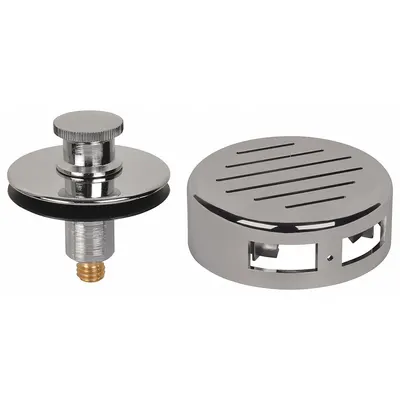 AB&A Waste and Overflow Half Kit: Plastic, 1 1/2 in Overall Dia, 2 1/4 in Overall Ht - Bathtub Drain & Overflow Kits