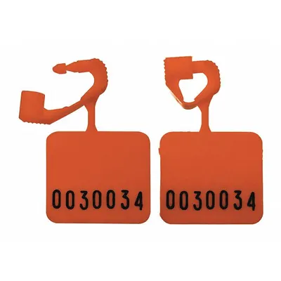 ELC SECURITY PRODUCTS Padlock Seals: Orange, Plastic, 8 lb Breaking Strength, 5 mm Lock Wd - Plastic Hasp Padlock Seals