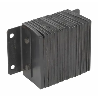VESTIL Dock Bumper: Square, 10 in x 16 1/4 in x 6 in Bumper, Laminated Rubber - Laminated-Rubber Dock Bumpers