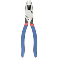Linemans Plier: Curved, 9 3/4 in Overall Lg, 1 5/8 in Jaw Lg, 1 1/4 in Jaw Wd, 5/8 in Jaw Thick