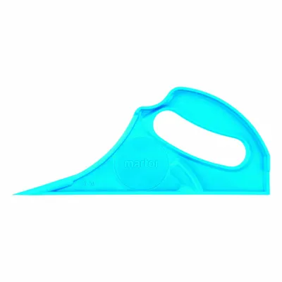 MARTOR Safety Cutter: 9 in Overall Lg, Plastic, Textured, Plastic, Blue - Retracting Utility Knives
