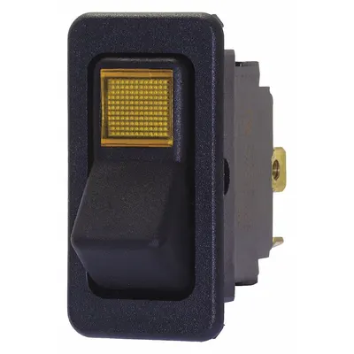 EATON Lighted Rocker Switch: 2 Positions, SPST, Off/Momentary On - General Purpose Rocker Switches