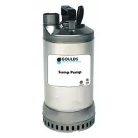 GOULDS Plug-In Utility Pump: 1/2 hp, 3/8 in Max. Dia. Solids, Continuous Duty, 230V AC (MPN 1DW51C3EA)
