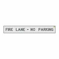 Individual Stencil: Fire Lane - No Parking, 0.062 in Thick, 4 in Overall Ht, 68 in Overall Wd (MPN 4147-S04)