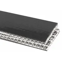 Heavy-Duty Multi-Ply Conveyor Belt: 16 in Belt Wd, 7/32 in Belt Thick, Cut to Lg (15 ft Min), Black (MPN 20105061-16)