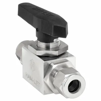 HAM-LET Manual Two-Way Ball Valve: 1/2 in, 316 Stainless Steel, Straight, Sweat x Sweat - Straight-Body Stainless Steel Ball Valves