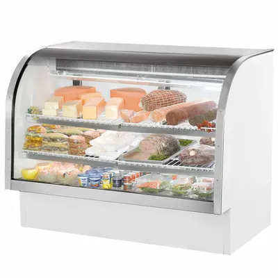 TRUE REFRIGERATION TCGG-60-HC-LD Curved Glass Display Refrigerator Merchandiser - Curved Glass Display Refrigerator Merchandisers