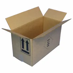 This brown shipping kit is a 275# rated container designed to hold two 1-gallon paint cans. It meets UN/USA D.O.T. Approved Containers standards and carries a UN Rating Solid of 4G/Y26.8/S. Suitable for transporting paint cans in compliance with hazardous material regulations.