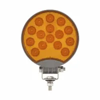 MAXXIMA Work Light: Round, Flood, LED, Bolt, Blunt Cut Wires, Surface Mount, 4 13/16 in Overall Dia (MPN MWL-19BY-MH)