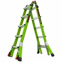 LITTLE GIANT Combination Ladder: 3 Configurations, Fiberglass, 300 lb Load Capacity, 46 lb Wt (MPN 16122-001)