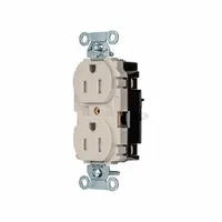 HUBBELL Receptacle: Duplex, 5-15, Light Almond, 125V AC, 15 A, 2 Pole / 3 Wire (MPN 5262STLATR)