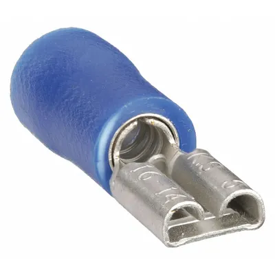 OEM Wire Disconnect: Female Socket, Blue, Vinyl, Partial Coverage - Partially Insulated Quick Disconnects