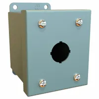 HAMMOND Push Button Enclosure: 22mm, 1 Holes, Carbon Steel, NEMA 12/13 (MPN MPB1)