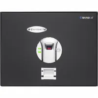 Safe: Biometric Lock, 0.23 cu ft Capacity, Steel, 5 in H x 14 3/4 in W x 11 1/4 in D, Not Fire Rated (MPN AX11556)