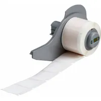Wraparound Label: 1 in x 1 in, 1 in, Polyimide, White (Matte), For 10 AWG to 12 AWG Wire Gauge (MPN M7-19-472)