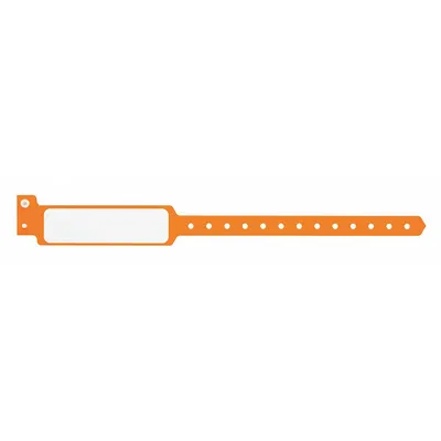 ID Wristband: No Legend, 11 1/2 in Overall Lg, 1 3/8 in Overall Wd, Plastic - Security Wristbands